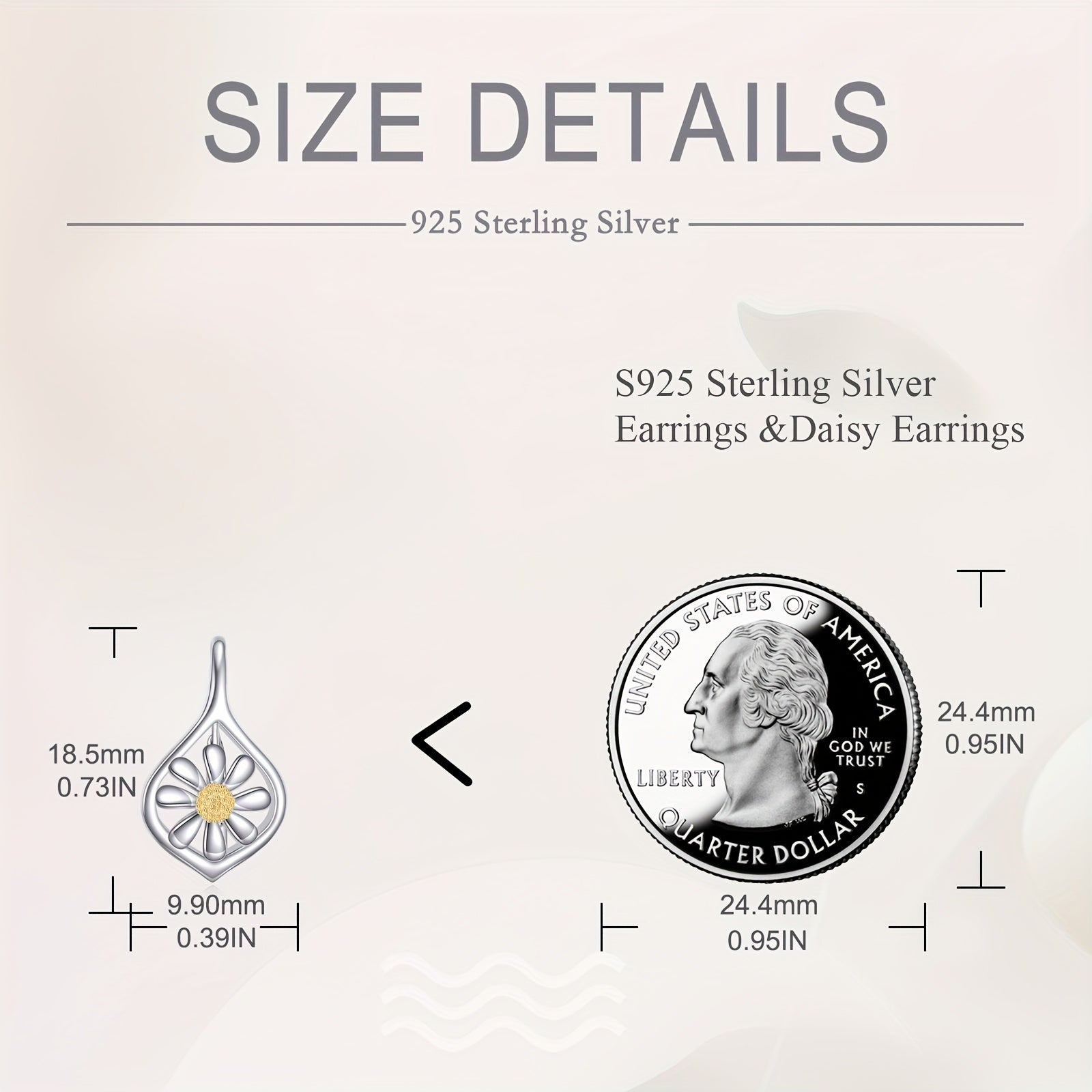 Daisy Earrings for Women Sterling Silver Daisy Dangle Drop Earrings Dainty Flower Leverback Jewelry for Women