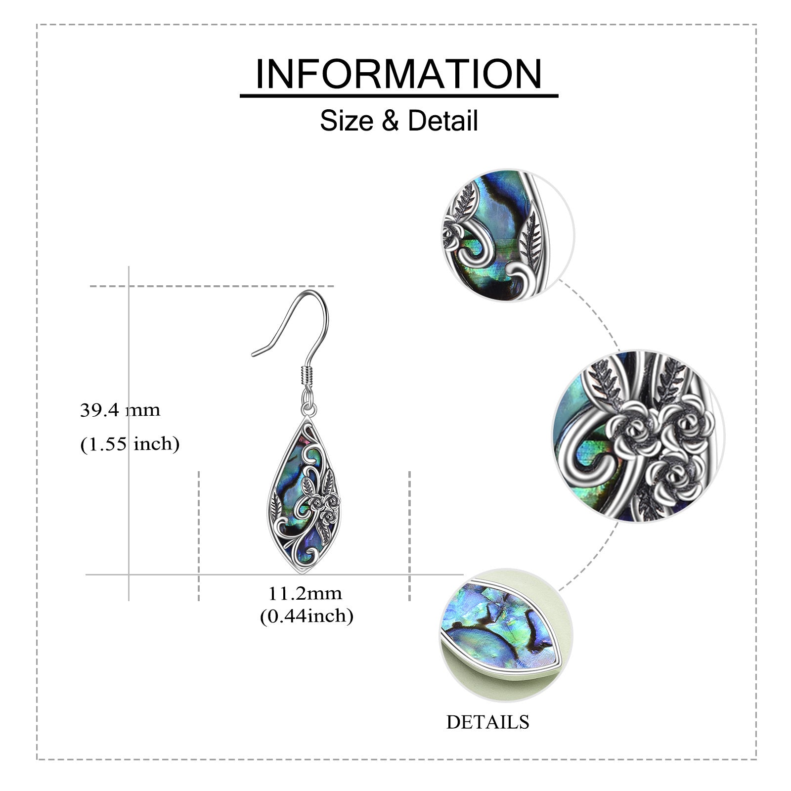 Silvery Earrings for Women Sterling Silvery Filigree Earrings Teardrop Dangle Drop Filigree Bohemia Jewelry Gift for Women Mother Mom