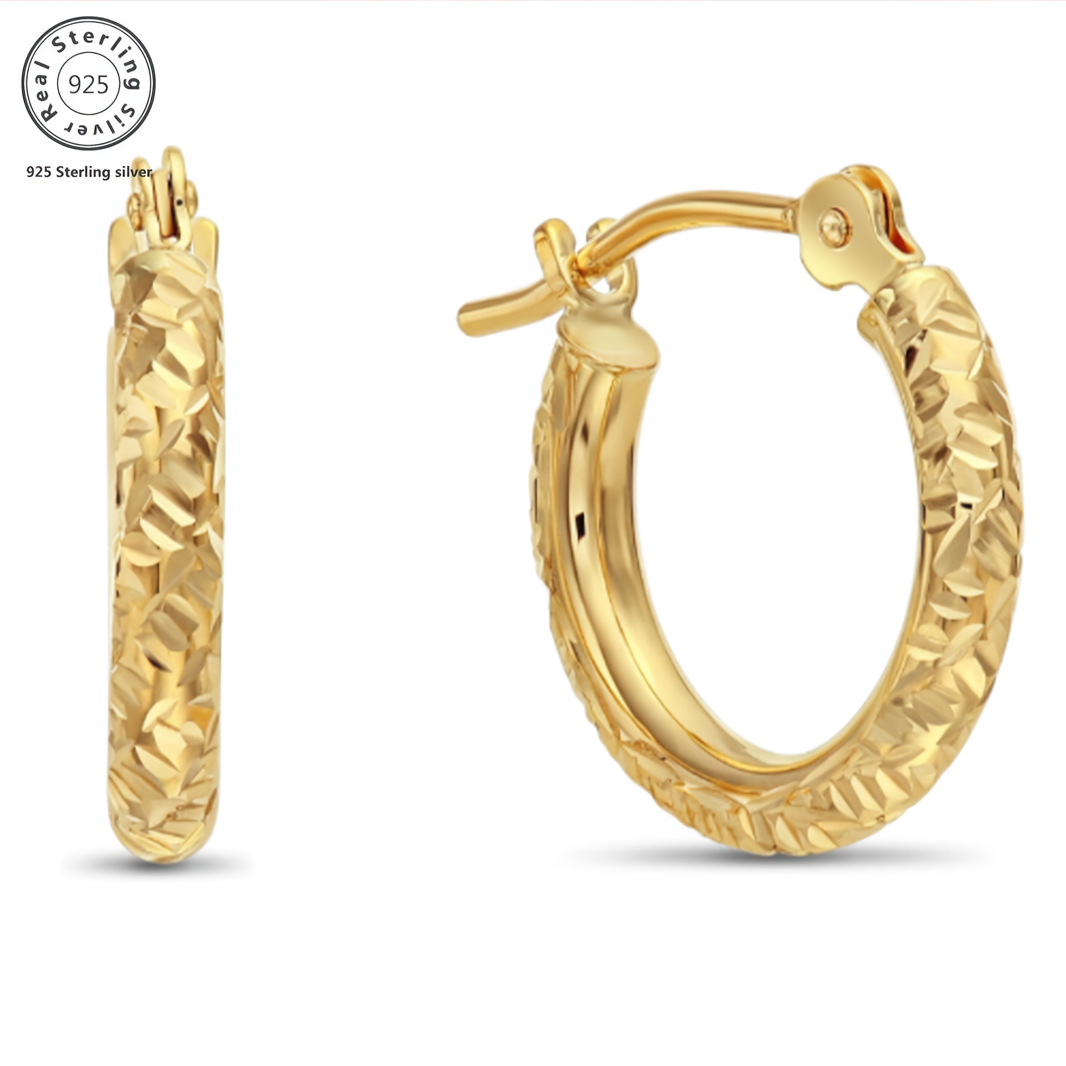 925 Silver, 18K Golden-plated, 0.87inch Wheat Earrings, Fashionable Earrings, Valentine's Day, Anniversaries, Birthdays And Graduation Ceremonies, Beautiful Gifts for Mothers, Girlfriends, with A Beautiful Gift Box